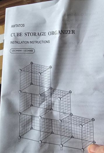 Wire 6 cube storage shelves white