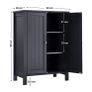 Bathroom cabinet Grey bathroom cabinet, freestanding bathroom cabinet, storage cabinet with 2 doors, with 2 adjustable shelf levels, grey Image 3