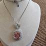 Elegant Brand New Pink Crystal Statement Necklace Image 4