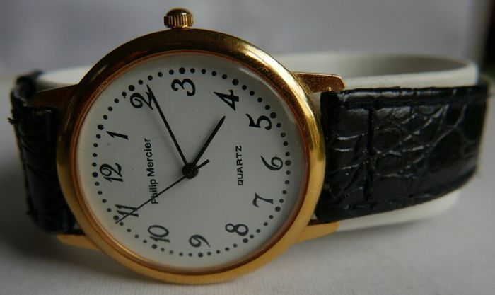 Philip Mercier Premier Collection 18k Gold Electroplated Mens Watch I 1205 - 4136