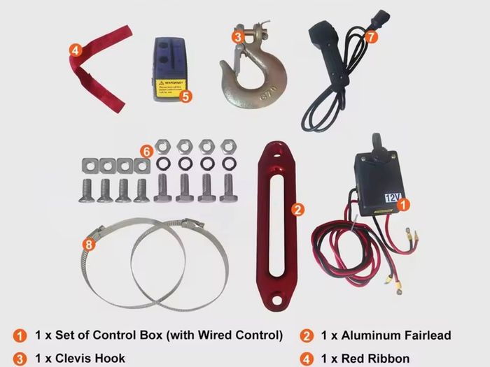 4500LBS 12V Electric Winch, IP55 Waterproof Off-Road Winch for Car/ATV/Boat/Trailer