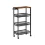 Narrow Trolley with 5 levels on castors Image 4