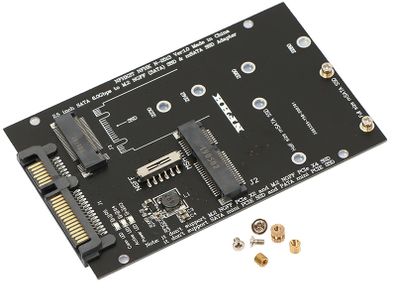 M.2 NGFF MSATA SSD to SATA 3.0 Adapter 2 in 1 Converter Card Hard Drive