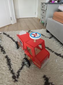 Wooden fire truck