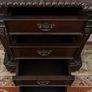 Large Solid Wood Executive Partners Desk Genuine Leather Top Handcrafted Image 6