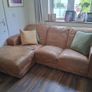 Brown leather couch Image 2