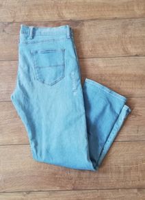 New M&S men's light blue stretch straight fit jeans W38 L29