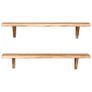 Wall Shelves 2 pcs 90x20x16 cm Solid Acacia Wood Image 3