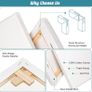 Blank Canvas Boards for Painting, Set of 8 Art Square Canvas Frame Panels, Board Stretcher Academy Acrylic Oil Water Painting, Stretched Wooden Frames, 100% Cotton, Canvases for Kids & Artist (FREE POSTAGE) Image 3