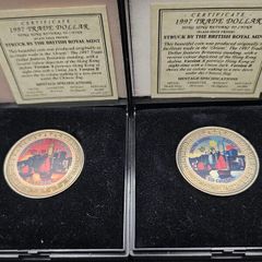1997 Trade Dollar Proof Coin Pair Both Versions A and B
