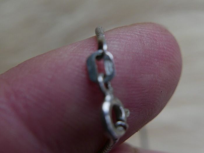 Vintage Sterling Silver 926 Triangle Pendant Necklace on Snake Chain 8,3g