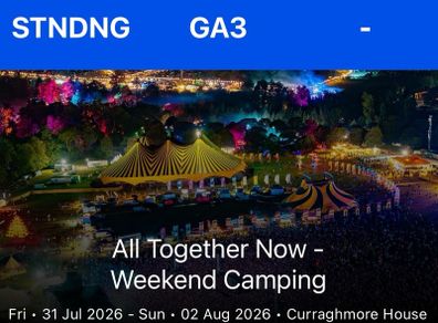 All Together Now Weekend Tickets x2