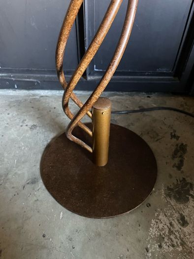 glass/ metal floor lamp