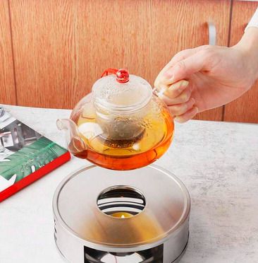 Silver Tea & Coffee Pot Warmer - great gift set + great for aromatherapy too