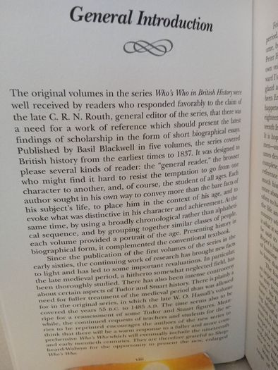 Who's Who in Early Hanoverian Britain, 1714-1789 by Geoffrey Treasure (GT285)