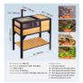Tortoise Habitat, Wooden Tortoise House Indoor & Outdoor, Tortoise Enclosure with Light Stand, Reptile Enclosure Small Animal Cage with Stand Legs for Gecko, Lizard, Snake Image 5