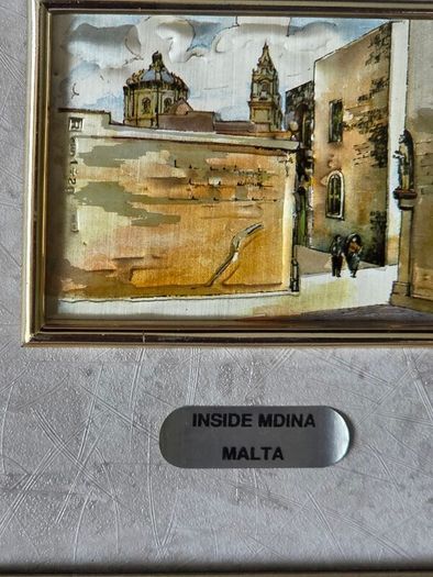 Inside Mdina Malta 925 Silver Artistic Reproduction Picture