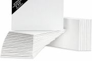 Blank Canvas (24 Pack) - 8 x 13cm (3 x 5 inches) - Pre Stretched Canvas Panel Boards - Suitable for Acrylic and Oil Painting