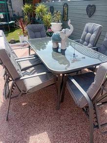 garden table and 6 chairs