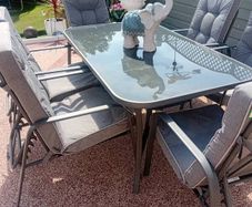 garden table and 6 chairs