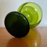Mid century Scandinavian green glass pedestal vase Image 4