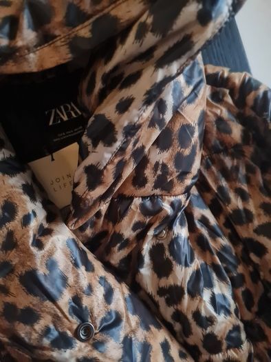 Zara Water Repellent Leopard Print Jacket