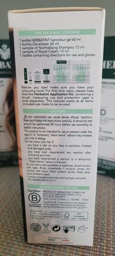 3 Boxes Herbatint Hair Colour/Dye