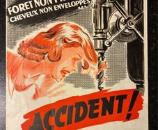 Original 1950's French Industrial Safety Poster