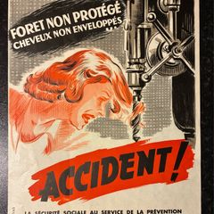 Original 1950's French Industrial Safety Poster