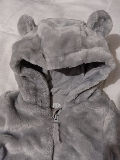 Warm cosy Hooded pramsuit all in one