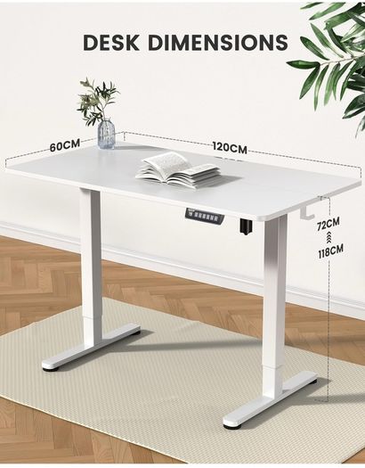 Electric Standing Desk Height Adjustable 120 x 60cm
