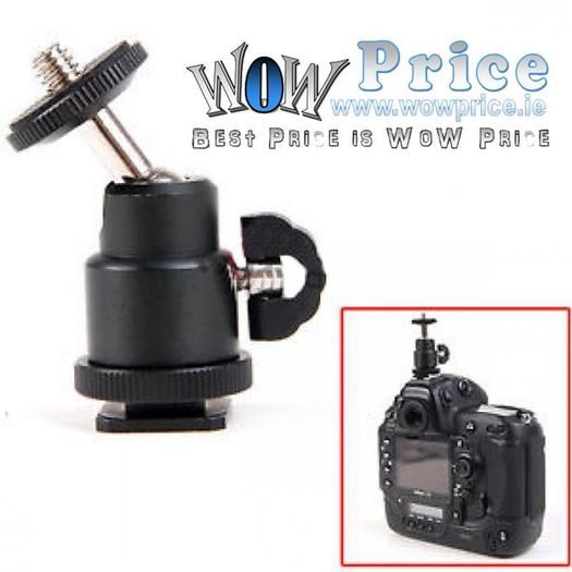 18722 1/4 inch Screw Tripod Mini Ball Head Light Bracket