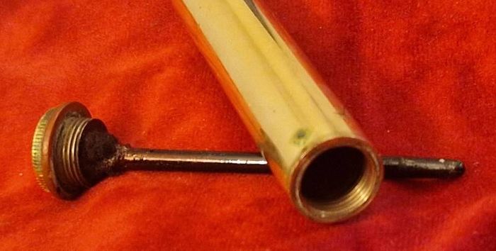 Original 1914 WWI British Army Brass Rifle Oiler - Lee Enfield - Marked