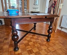 Antique Oak Dining Table and Chairs