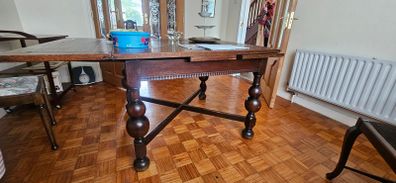 Antique Oak Dining Table and Chairs