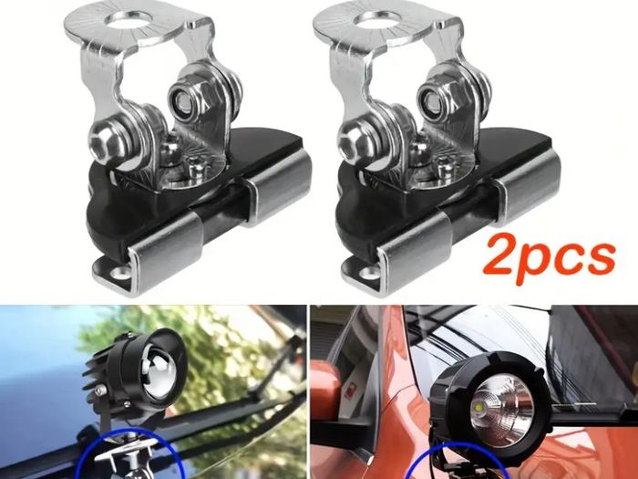 Set of 2 Universal LED Work Light Mounts for Cars And Motorcycles,