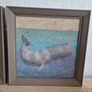 Pair of Gallery Direct "Diving Whale" Framed Art Prints by Megan Meagher Image 3