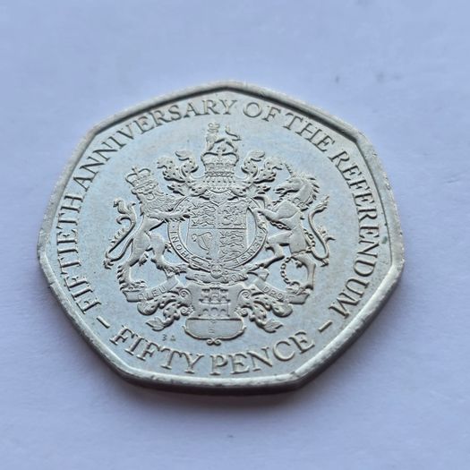 Gibraltar 50 pence 2017 coin - 50 Anniversary of the Referendum