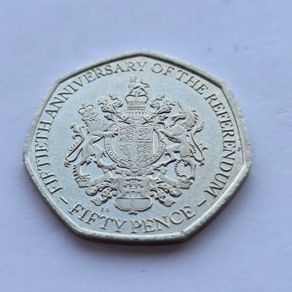 Gibraltar 50 pence 2017 coin - 50 Anniversary of the Referendum