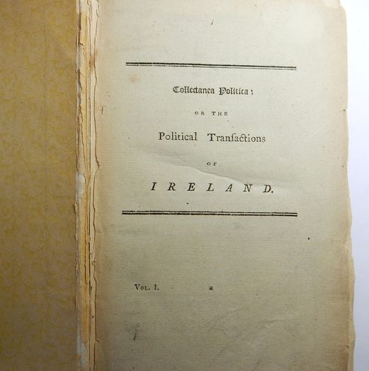 1801 Collectanea Politica Vol 1. Political Transactions of Ireland, Dublin print, Irish rebellion history, parliamentary proceedings, George III, Act of Union 1800, Whiteboys.