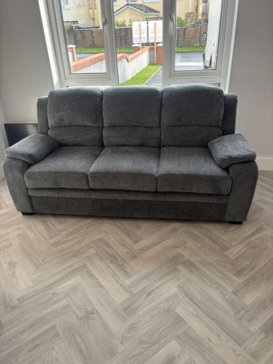 New 3+2 Grey Tora Fabric Sofa On Sale
