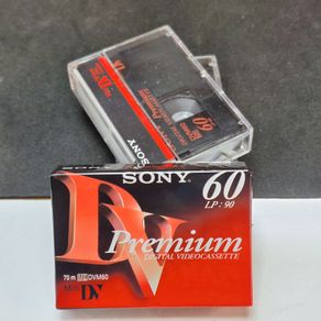Sony Premium MiniDV Digital Videocassettes Lot - Includes 1 Brand New Sealed Tape & 2 Tapes with Hard Cases DVM60