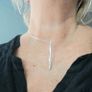 Stg Silver Stick Pendant and Chain Image 5