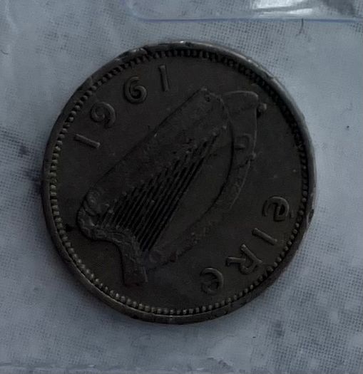 Irish 3p coin 1961