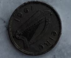 Irish 3p coin 1961