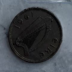 Irish 3p coin 1961