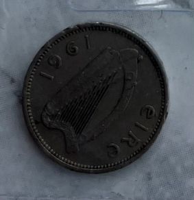 Irish 3p coin 1961