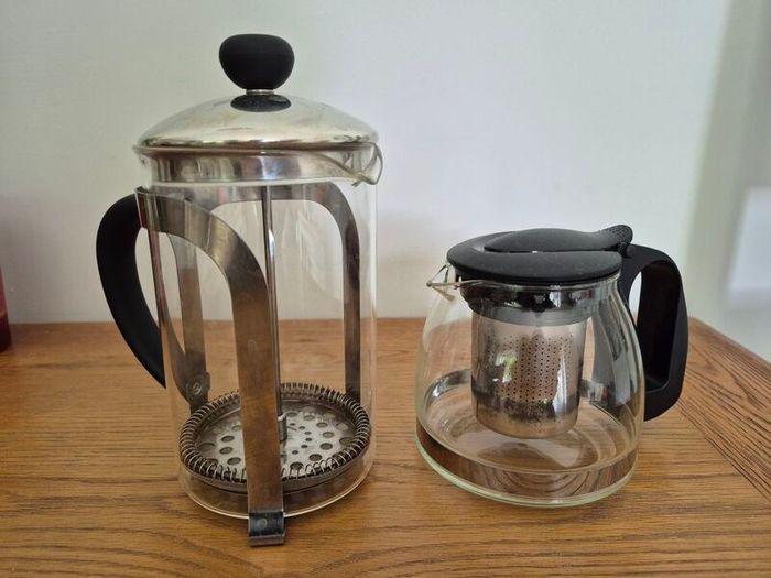 French press and teapot