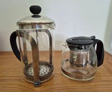 French press and teapot