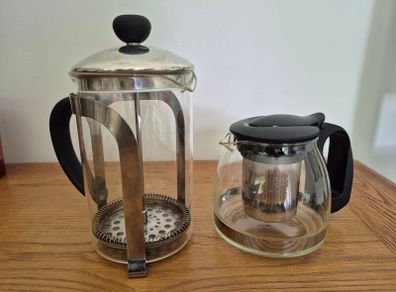 French press and teapot